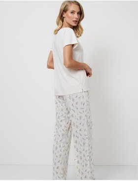 Пижама женская со штанами Aruelle DULCE, Цвет: кремовый, Размеры: L, изображение 3