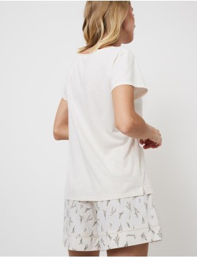 Пижама женская с шортами Aruelle DULCE, Цвет: кремовый, Размеры: XS, изображение 2