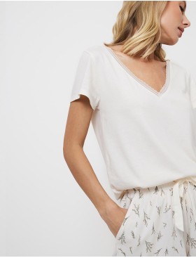 Пижама женская с шортами Aruelle DULCE, Цвет: кремовый, Размеры: XS, изображение 3