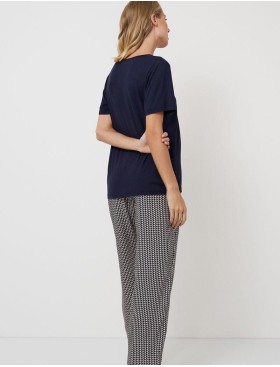 Пижама с брюками из вискозы Aruelle ISOBELL, Цвет: темно-синий/графит, Размеры: S, изображение 3