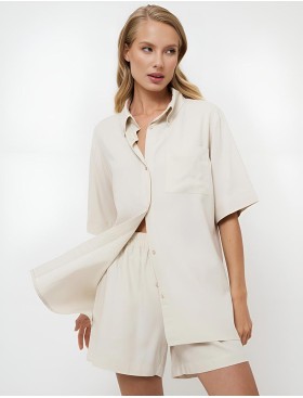 Домашний комплект с шортами Aruelle KATARINA SET, Цвет: светло-бежевый, Размеры: M