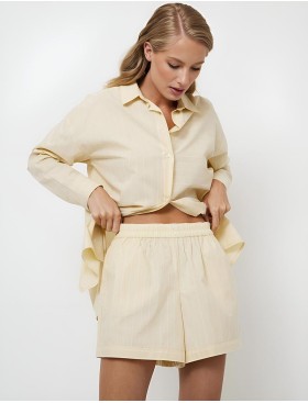 Комплект с шортами из хлопка Aruelle LIMONELLA SET, Цвет: светло-жёлтый, Размеры: S, изображение 3