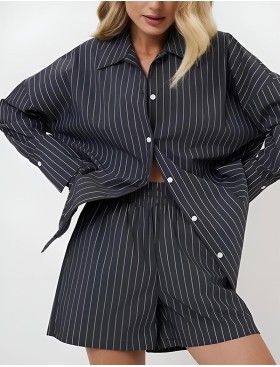 Домашний комплект с шортами Aruelle MELISANDE SET, Цвет: графит, Размеры: S, изображение 3