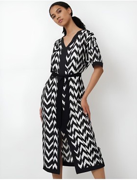 Длинное платье Aruelle ZARIAH, Цвет: черный/белый, Размеры: M/L