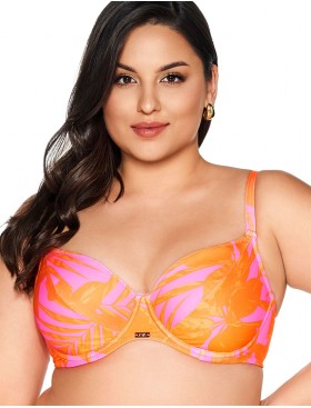 Мягкий бюстгальтер для купания Ava SK215 M tangerine, Цвет: оранж, Размеры: 70F, изображение 4