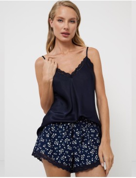 Пижама топ + шорты Aruelle CAMELLIA, Цвет: темно-синий, Размеры: M