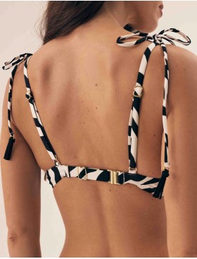 Пляжный бюстгальтер Esotiq 42383 ZIBRAZ черный/шампань, Цвет: черный/шампань, Размеры: 70C/75B, изображение 2