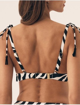 Верх купальника с формованной чашкой Esotiq 42384 ZIBRAZ черный/шампань, Цвет: черный/шампань, Размеры: 70H/75G, изображение 2