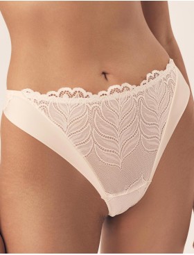 Кружевные трусы бразилиана Esotiq 42365 KORIN шампань, Цвет: шампань, Размеры: M
