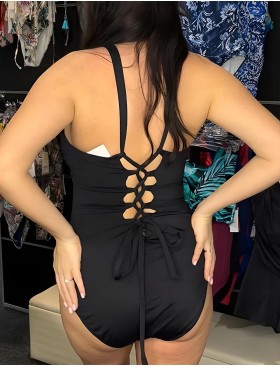 Слитный купальник на завязках Jantzen JZ24303M черный, Цвет: черный, Размеры: XL, изображение 4