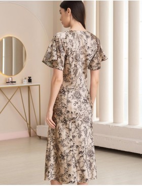 Длинная сорочка с рельефами Mia-Amore ARTEMIDA 4138, Цвет: песочный, Размеры: 2XL, изображение 2