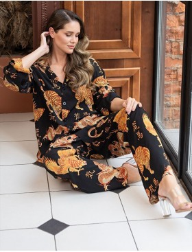 Пижама из тканой вискозы Mia-Amore DRAGON 5086, Цвет: черный, Размеры: 5XL, изображение 4