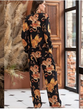 Пижама из тканой вискозы Mia-Amore DRAGON 5086, Цвет: черный, Размеры: 5XL, изображение 3