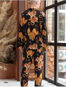Пижама из тканой вискозы Mia-Amore DRAGON 5086, Цвет: черный, Размеры: 5XL, изображение 6