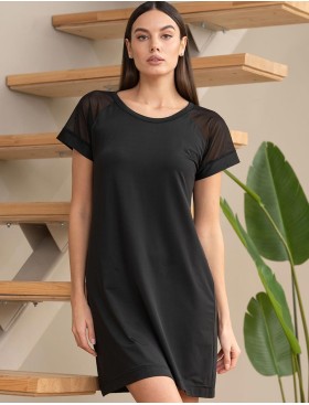 Домашняя туника Mia-Amore FIBI 7424, Цвет: черный, Размеры: S/M