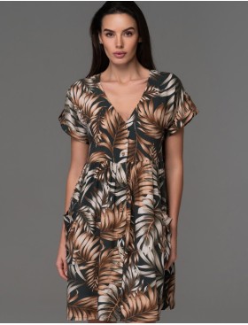 Легкий халат на пуговицах Mia-Amore SAMUI 5390, Цвет: хаки, Размеры: M, изображение 3