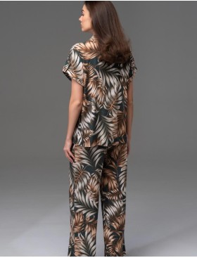 Комплект рубашка и широкие брюки Mia-Amore SAMUI 5396, Цвет: хаки, Размеры: 4XL, изображение 2