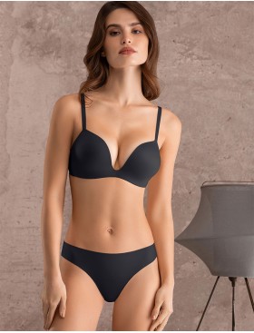 Бюстгальтер планж с пуш-ап Mioocchi SELENA 8184 nero, Цвет: nero (черный), Размеры: 75B, изображение 2