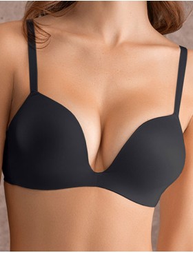 Бюстгальтер планж с пуш-ап Mioocchi SELENA 8184 nero, Цвет: nero (черный), Размеры: 75B