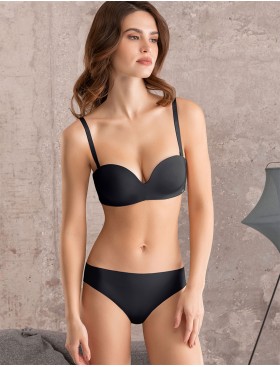 Гладкие трусы бразилиана Mioocchi SELENA 8280 nero, Цвет: nero (черный), Размеры: 2XL, изображение 3