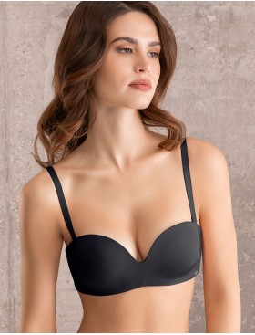 Бюстгальтер балконет планж пуш-ап Mioocchi SELENA 8187 nero, Цвет: nero (черный), Размеры: 75C, изображение 3