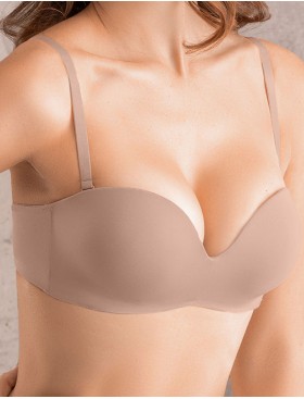 Бюстгальтер балконет планж пуш-ап Mioocchi SELENA 8187 praline, Цвет: praline (пралине), Размеры: 80C