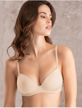 Гладкий формованный бюстгальтер Mioocchi SELENA 8189 cipria, Цвет: cipria (пудровый), Размеры: 90B, изображение 3