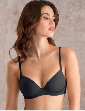 Гладкий формованный бюстгальтер Mioocchi SELENA 8189 nero, Цвет: nero (черный), Размеры: 90B, изображение 3