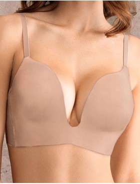 Бюстгальтер планж пуш-ап Mioocchi STELLA 8304 praline, Цвет: praline (пралине), Размеры: 70B