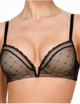 Бюстгальтер планж пуш-ап Amelie NADIN 2219 черный new, Цвет: черный, Размеры: 80C