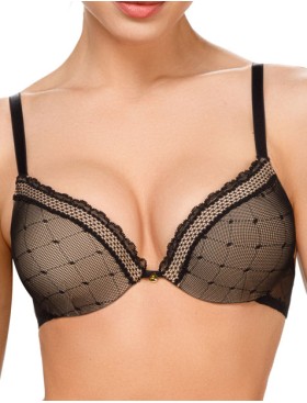 Бюстгальтер пуш-ап гель Amelie NADIN 2225 черный new, Цвет: черный, Размеры: 80C