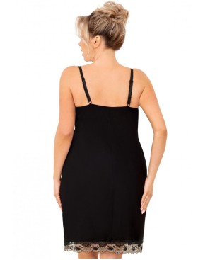 Сорочка на тонких бретелях Donna HANA II PLUS, Цвет: черный, Размеры: 3XL, изображение 2