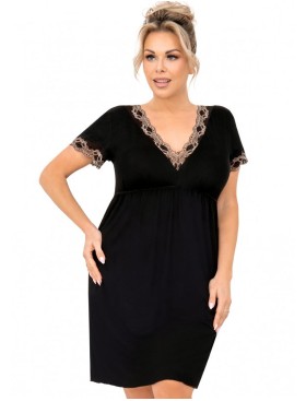 Сорочка с короткими рукавами Donna HANA PLUS, Цвет: черный, Размеры: 3XL