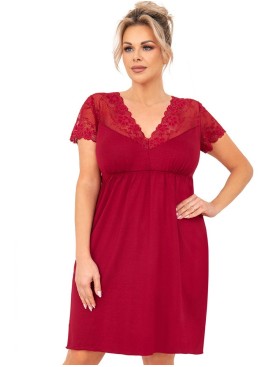 Сорочка из вискозы Donna LIVIA PLUS бургундское вино, Цвет: бургундское вино, Размеры: 3XL