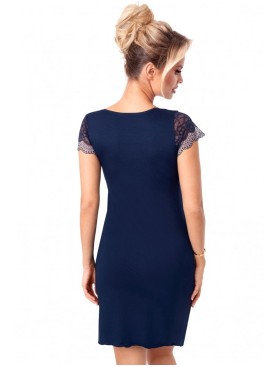 Ночная сорочка из вискозы Donna OLIMPIA, Цвет: темно-синий, Размеры: L, изображение 2