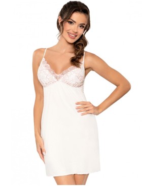 Женская сорочка на бретелях Donna PERLA II, Цвет: экрю, Размеры: M