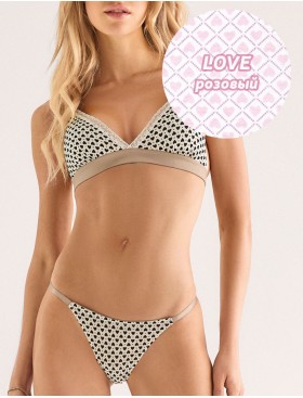 Комплект Infiore COEUR cro2730 триангул+танга love, Цвет: love (розовое сердце), Размеры: 80B