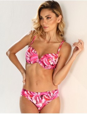 Раздельный купальник формовка + слипы Jolidon FR236i, Цвет: розовый принт, Размеры: 75B