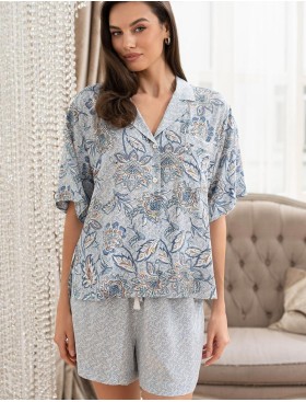 Пижама из принтованной вискозы Mia-Amore CAITLYN 5092, Цвет: ментол, Размеры: S