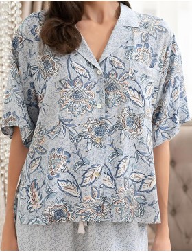 Пижама из принтованной вискозы Mia-Amore CAITLYN 5092, Цвет: ментол, Размеры: S, изображение 4