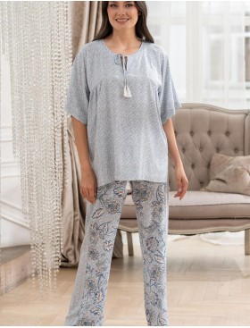 Пижама из тканой вискозы Mia-Amore CAITLYN 5096, Цвет: ментол, Размеры: S, изображение 3