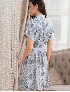 Короткий халат на пуговицах Mia-Amore CAITLYN 5097, Цвет: ментол, Размеры: S, изображение 2