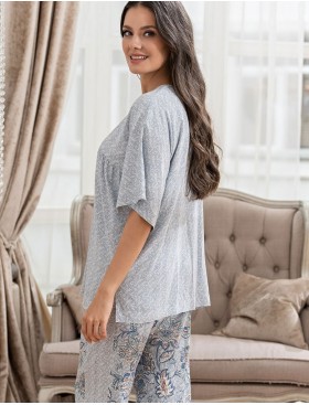 Пижама из тканой вискозы Mia-Amore CAITLYN 5096, Цвет: ментол, Размеры: S, изображение 5