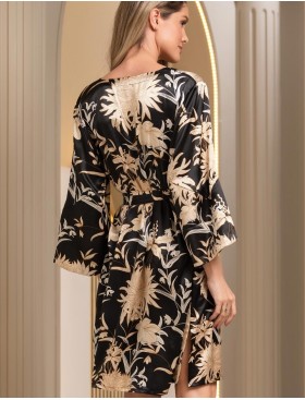 Шёлковая туника с рукавом Mia-Amore ELMIRA 4261, Цвет: черный, Размеры: 4XL/5XL, изображение 2