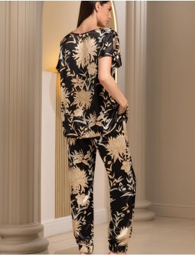 Шёлковый комплект-двойка Mia-Amore ELMIRA 4264, Цвет: черный, Размеры: XL, изображение 2