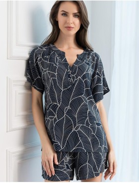 Комплект блуза и шорты Mia-Amore LEANA 5314, Цвет: темно-синий, Размеры: S