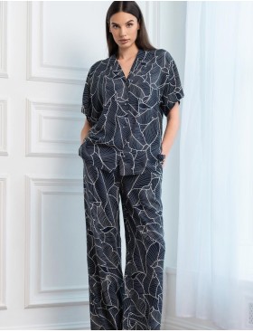 Брючный комплект из вискозы Mia-Amore LEANA 5315, Цвет: темно-синий, Размеры: S