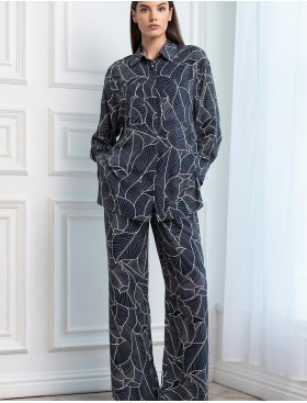 Домашний комплект Mia-Amore LEANA 5316, Цвет: темно-синий, Размеры: 3XL