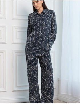 Домашний комплект Mia-Amore LEANA 5316, Цвет: темно-синий, Размеры: 3XL, изображение 4