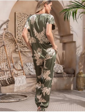 Шёлковый комплект-двойка Mia-Amore LORENSA 4246, Цвет: оливковый, Размеры: 3XL, изображение 2